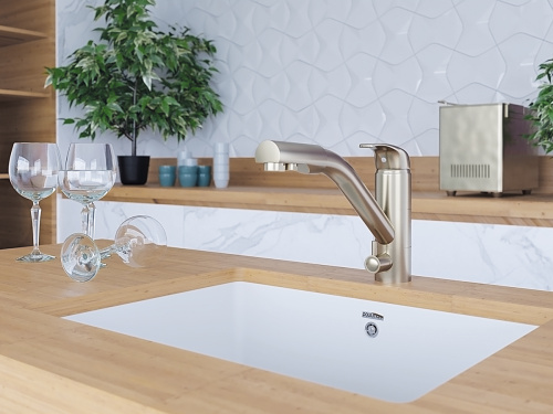 Смеситель для кухни Paulmark HESSEN He213017-BR на мойку бронза - фото 2